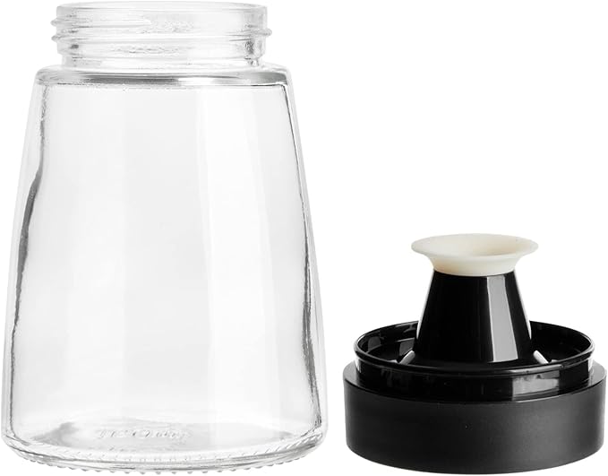 Juvale Glass Oil & Vinegar Dispenser Set - Leak-Proof No-Drip Glass Salad Dressing Bottle & Sauce Bottles - Olive Oil Cruet & Balsamic Vinegar Dispenser - Pack of 2, 5.5 fl oz, Black
