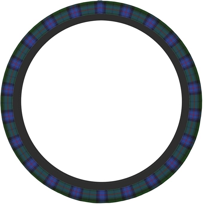 Thickened Elastic Steering Wheel Cover, Armstrong Clan Tartan Scottish Plaid Pattern Ultra, Soft, Breathable, Fit for Cars, SUVs, Trucks, Stylish Comfortable Grip