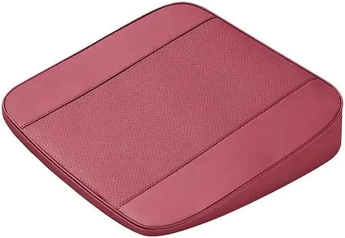 Memory Foam Car Seat Cushion for BMW X5 G05 2018-2023, Wedge Booster Lumbar Support Pad for Drivers Office with Non-Slip Base,Red-6cm
