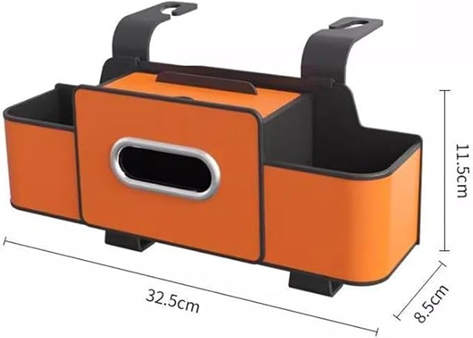 Car Organizers and Storage Box Behind Seat, Car Organizer Back of Seat, 4 in 1 Multifunctional Cars Organizer, For Snacks, Drinks, Bag Hook, Keep Tidy & Organized (Black)