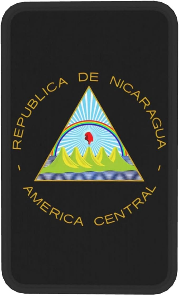 Coat of Arms of Nicaragua Car Center Console Cover, Universal Waterproof Armrest Pad, Soft Comfort Cushion & Scratch-Resistant Protector for Cars, SUVs and Trucks