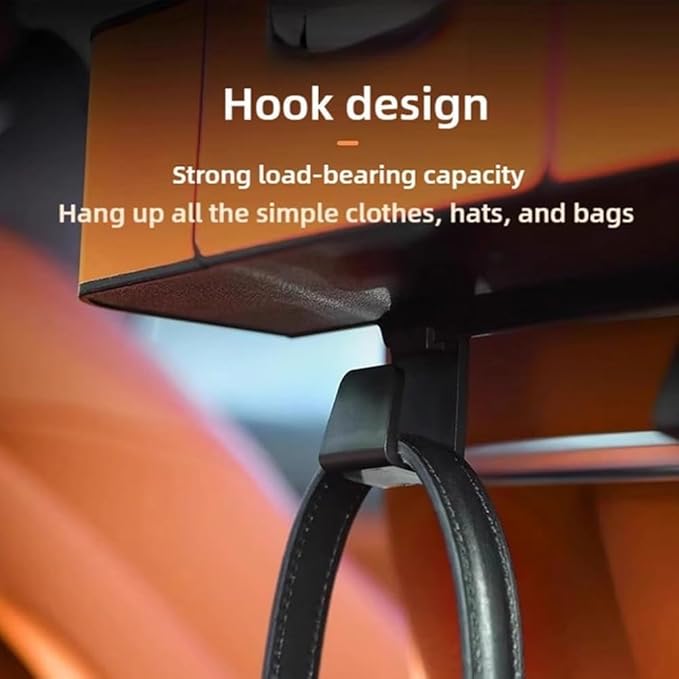 4-in-1 Car Backseat Organizer, Multifunctional Car Seat Back Storage Box with Cup Holder Headrest Hook, Universal Cars Organizer Back Seat for Hold Phone,Snacks, Drinks, Handbag (Brown)