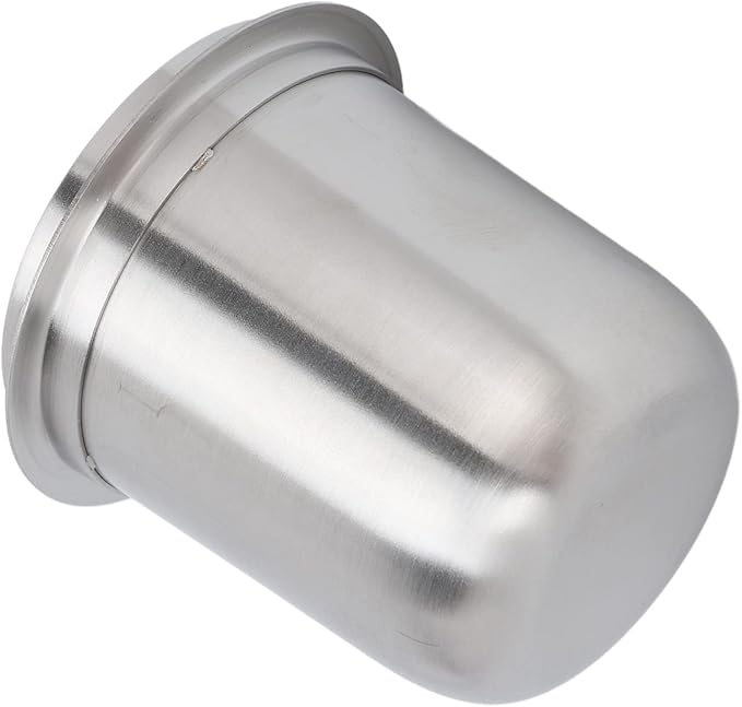 Espresso Dosing Cup Sturdy Stainless Steel Coffee Making Dosing Cup, 150ml 58mm Universal Inverted Coffee Powder Cup for Coffee Machine, 2.7x2.3x2.9in Espresso Cup Release Hand Kit (Silver)