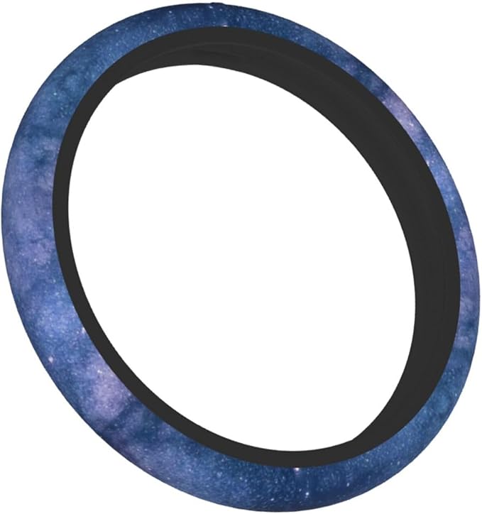 Custom Car Steering Wheel Cover Personalized Anti Slip Car Wheel Protector Add Your Image Text Universal 15 Inch Cover Accessories Fit for Truck, SUV, Trailer, Black