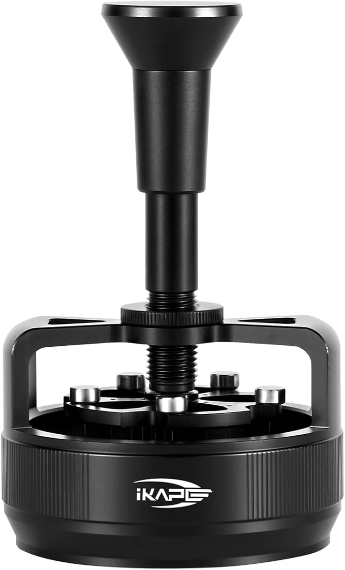 IKAPE 54MM WDT Tool for Espresso, 0.25mm 14 Needles Distribution Tool with One-Press Auto Rotation & Adjustable Depth, 10 Magnetic Base, Espresso Stirrer