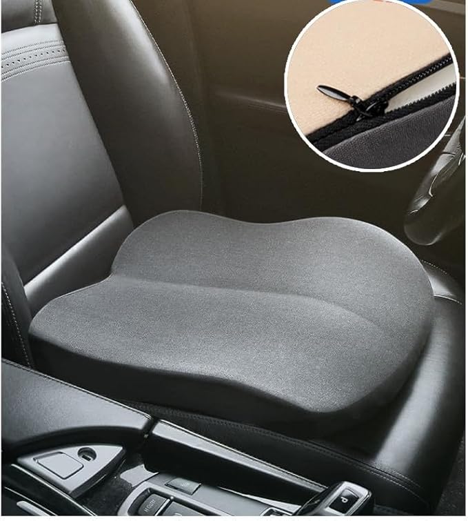 Adult Car Booster Seat Cushion, Car Seat Driver Height Boost Mat Memory Foam Car Seat Cushions Pad Improve Driving View Non-Slip 3D Office Chair Cushion Pressure Relief (Light Green)