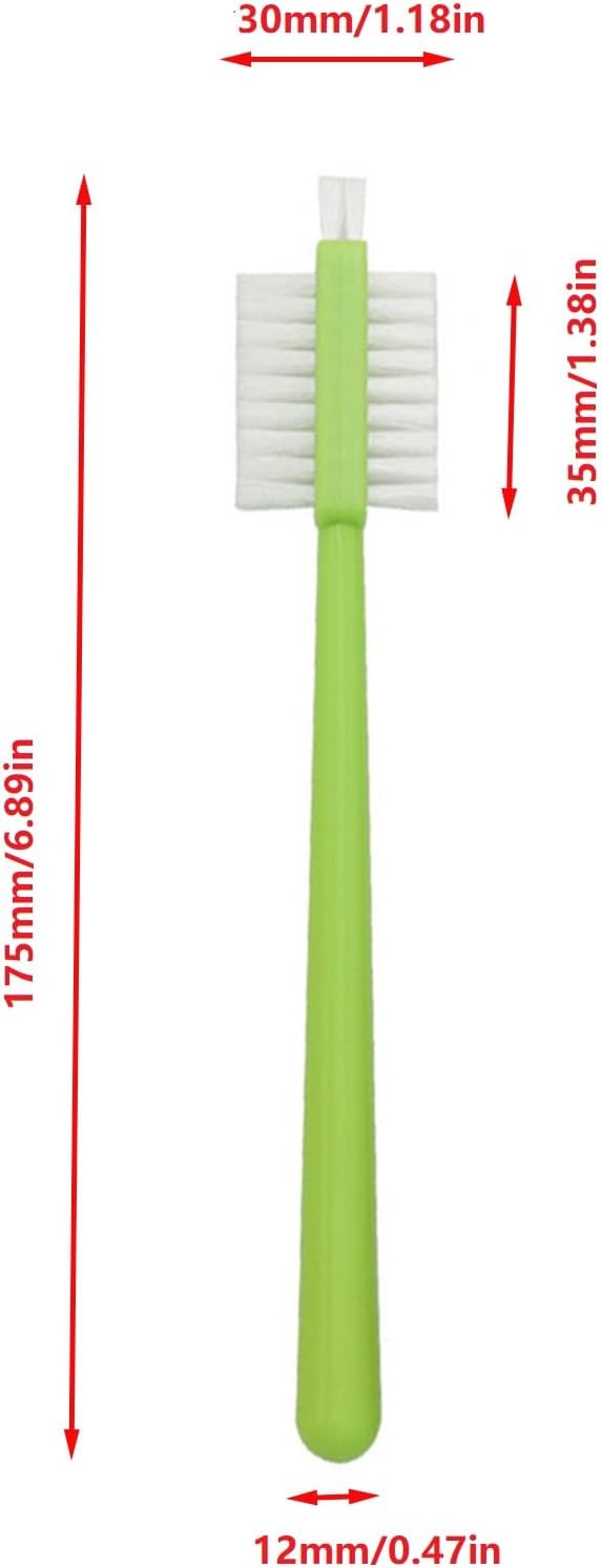 2PCS Juicer Wall Breaker Grinder Cleaning Brush Plastic Long 175mm Household Soymilk Machine Double Sided Brush Crawfish Cleaning Brush Stovetop Crevice Soft Brush