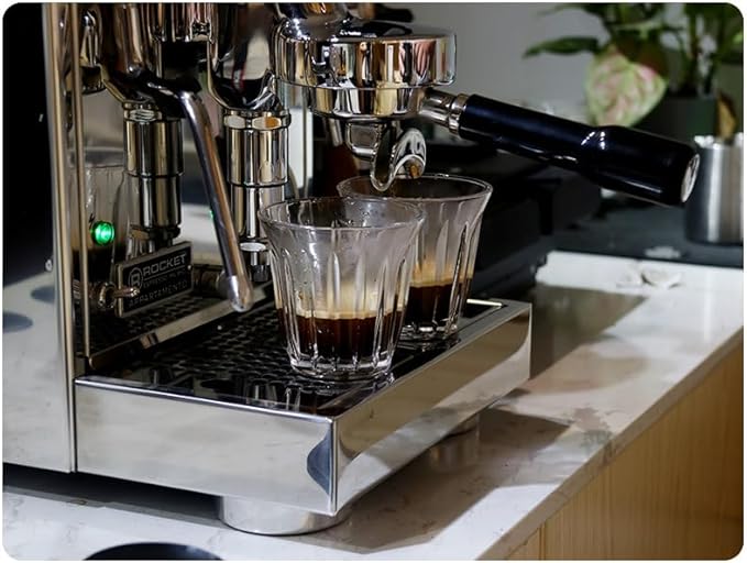 58mm Portafilter Double Spout Compatible with E61 Group Head, 2 ears 58mm Portafilter with Filter Basket and ABS Handle