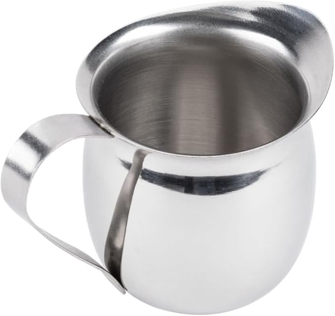 Betolla 5 oz Stainless Steel Bell Creamer – Bell-Shaped Mini Pitchers for Serving Cream, Milk, Syrups & More