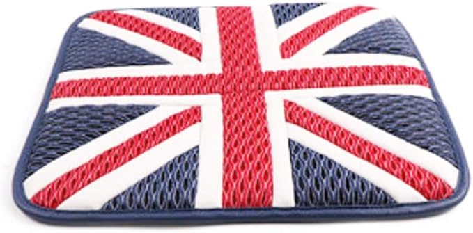 Universal British Flag Car Seat Cushion for MINI Cooper Compatible w/Clubman Countryman Cooper S J01 J05 U25 R/F Series Cooling Pad & Memory Foam (Red)