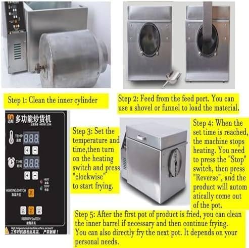Electric Nut Roaster Machine,Commercial Coffee Roaster Machine,Automatic Timing Coffee Roasters for Home Use, Non-Stick Pan, Even Heating,for Stir-Frying Whole Grains,Type5