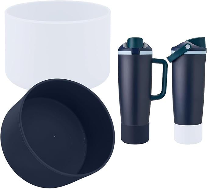 2PCS Silicone Boot Compatible with Owala 30oz & 40oz FreeSip Sway Bottles & Tumblers, Protective Anti-Slip Bottom Cover Sleeve for Freesip Sway Tumbler