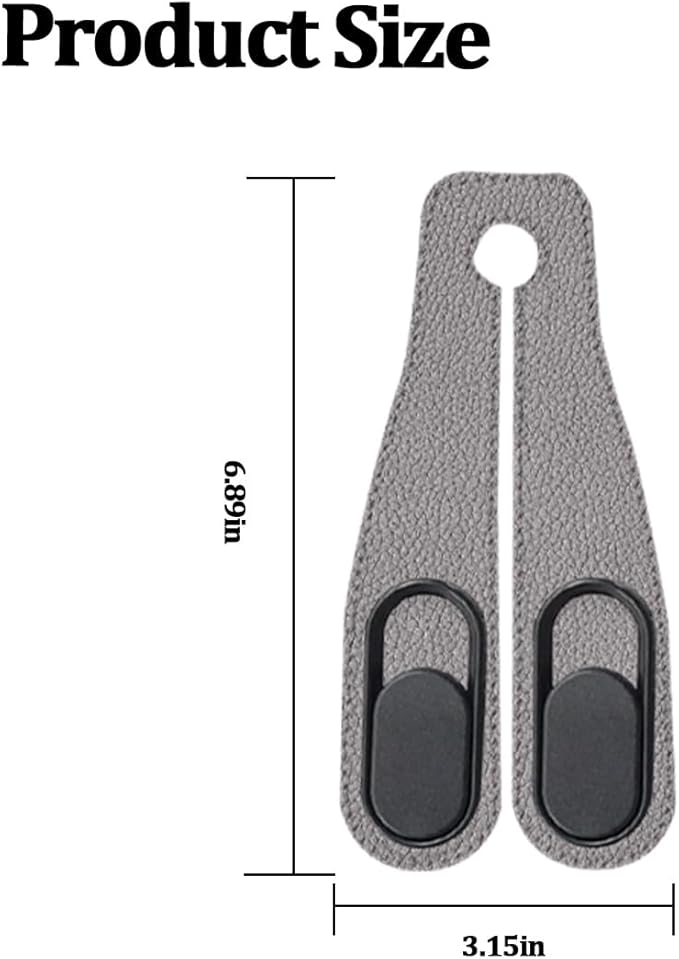 2PCS Car Seat Headrest Hook, Leather Dual Hook Vehicle Seat Back Storage Organizer for Purse Handbag Umbrella, Auto Backseat Groceries Hanger Holder, Universal for Truck SUV Sedan (Gray)