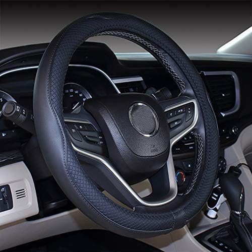 Mayco Bell 2019 New Microfiber Leather Car Extra Large Steering Wheel Cover for Big Trucks (18.3-18.7'', Black)