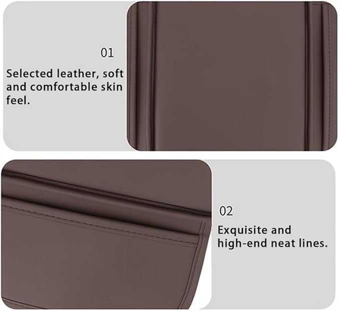 Car Armrest Box Pad for Infiniti QX60/Q50L/QX50/QX55/Q60 Leather Car Armrest Box Cushion Waterproof Center Console Mat Armrest Mat Armrest Cover Accessories,Black-with Storage Bag