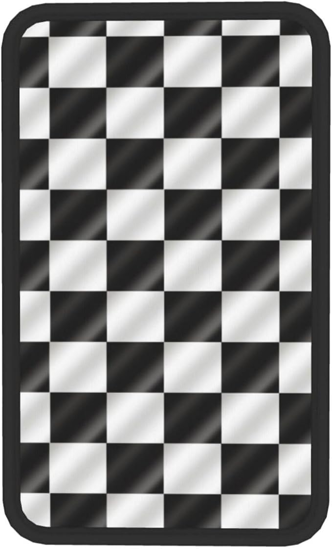 Racing Flags Checkered Flag Universal Center Console Armrest Cover Pad Car Armrest Protector for Most Cars, Suvs & Trucks, Cushion with Easy Installation