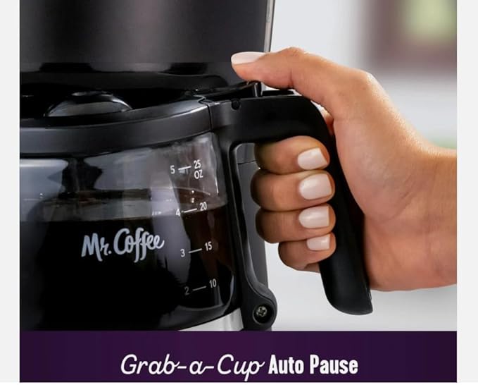 Mr. Coffee, 5-Cup Mini Brew Switch Coffee Maker, Black