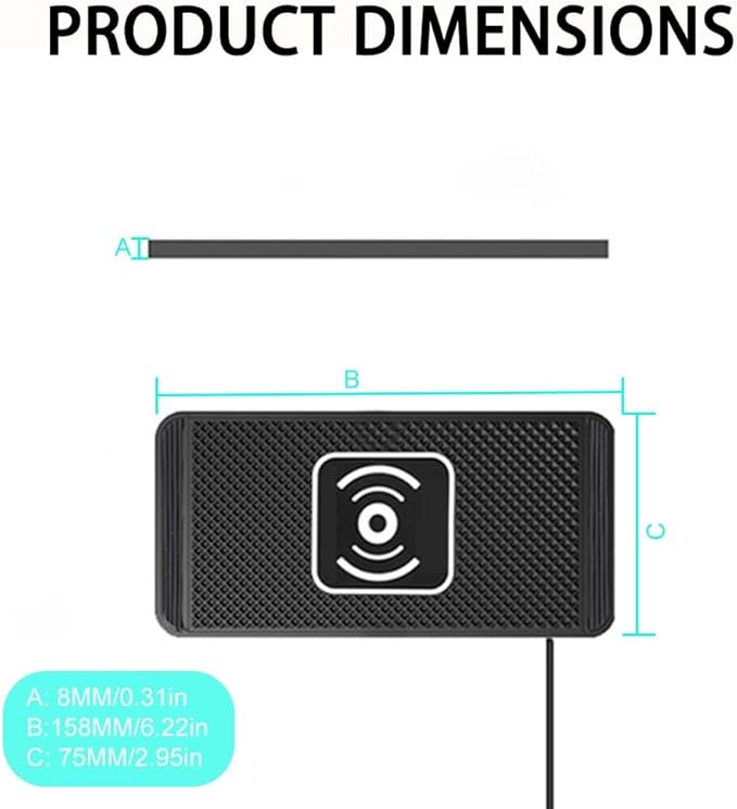 Wireless Car Charger Pad for Nissan Armada 2005-2026, Type-C/USB 15W Car Wireless Charger Non-Slip Cordless Charging Mat Car Accessories,A-30cm USB Interface