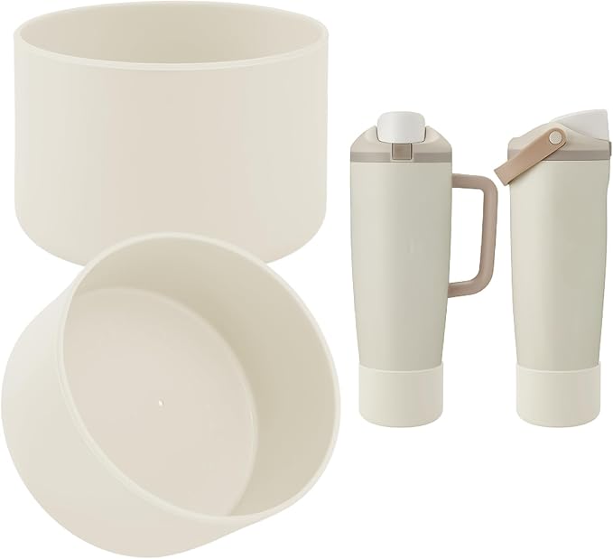2PCS Silicone Boot Compatible with Owala 30oz & 40oz FreeSip Sway Bottles & Tumblers, Protective Anti-Slip Bottom Cover Sleeve for Freesip Sway Tumbler