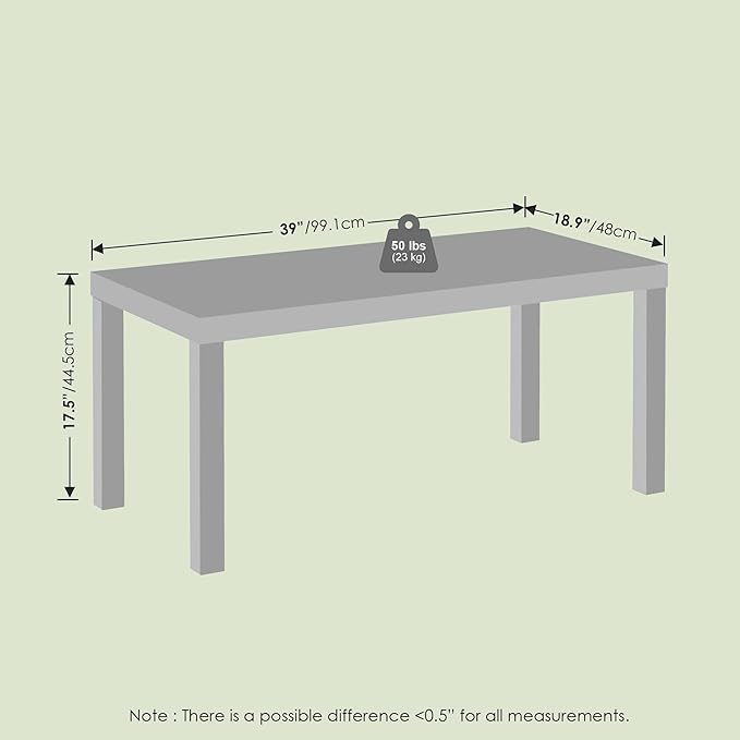 Bayan Coffee Table, Square Side Table or Small Spaces, Living Room, Black