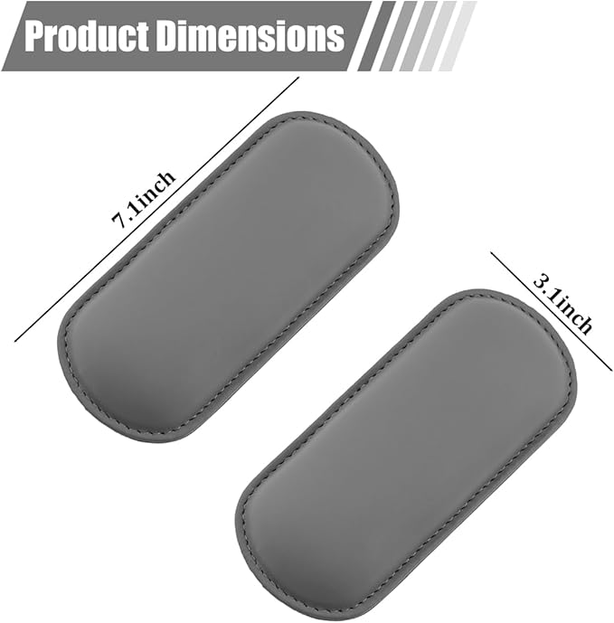 Car Knee Cushion Pad, Memory Foam Microfiber Leather Vehicle Door Armrest Pillow for Leg Elbow, Comfort Automotive Center Console Knee Pad Protector, Universal for Automobile RV Truck (Grey)