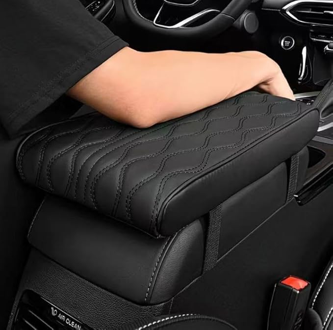 Centre Armrest Cover for Nissan Titan, Rest Pad Arm Protector Shield Overlay Rest Console Mat Guard Cushion Pad Box Support Lid Case,Coffee Brown