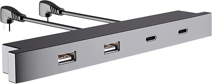 USB Hub Charger for The Center Console of Tesla Model Y (2021-2024) and Tesla Model 3 (2021-2023) Support USB-C Multi Port Phone Fast Charging, Suitable for Model Y/3 Center Console OEM Accessories