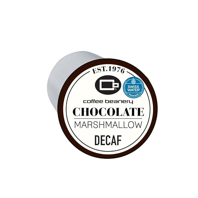Chocolate Marshmallow Decaf by Coffee Beanery | 48ct Flavored Pods | Medium Roast, 100% Arabica Gourmet Coffee