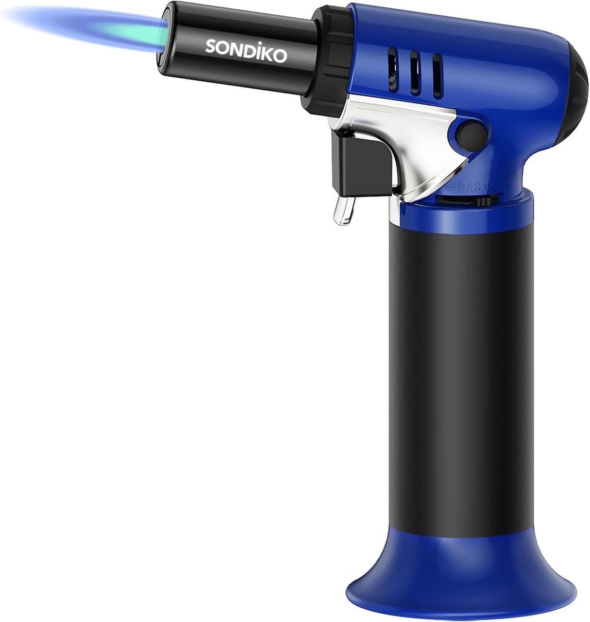 Sondiko Butane Torch Lighter with Visible Fuel Window, Refillable Soldering Torch with Adjustable Flame for Welding, Resin Art, Industrial(Butane Gas Not Included)