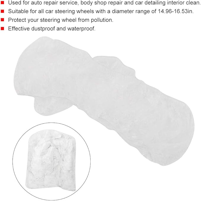 Elastic Universal Steering Wheel Cover Transparent 100pcs for Car Interior Clean