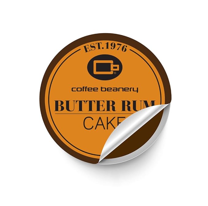 Butter Rum Cake Decaf Coffee Pods by Coffee Beanery | 48ct Bulk Medium Roast Arbica Coffee