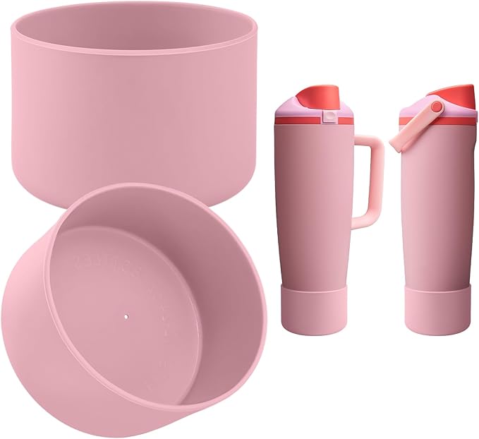 2PCS Silicone Boot Compatible with Owala 30oz & 40oz FreeSip Sway Bottles & Tumblers, Protective Anti-Slip Bottom Cover Sleeve for Freesip Sway Tumbler