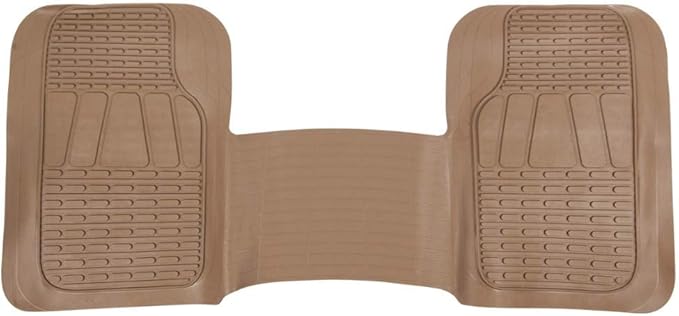BDK Heavy Duty Diamond Complementary Rubber Rear Floor Mats Liners, All Weather Protection, Designed for Trucks Cars Sedan SUV