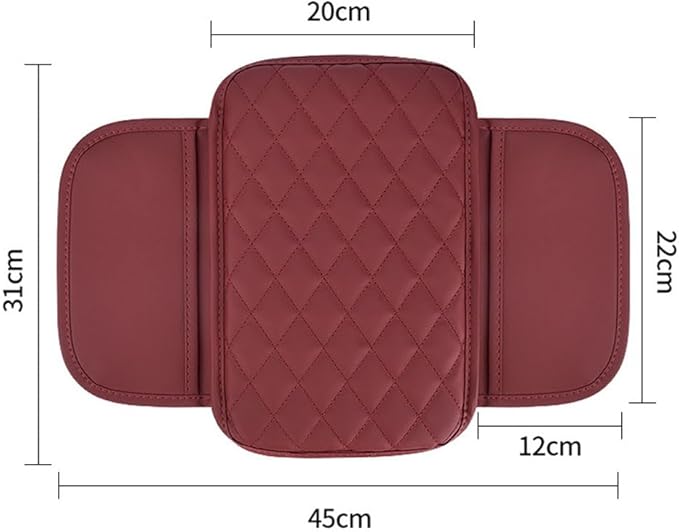 Arm Rest Cover Car for Audi A6 Avant 4G C7 2011 2012 2013 2014 2015 2016 2017 2018, Car Center Console Cushion Pad Comfortable Protector Waterproof Car Accessories,Red