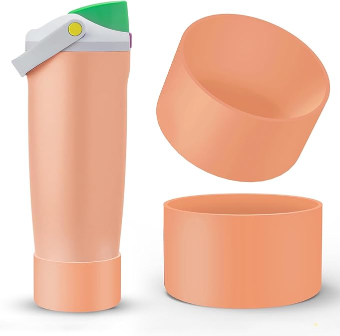2 Pcs Silicone Boot for Owala 40oz & 30oz FreeSip Sway Tumblers, Protective Bottom Bumper Anti-Slip Sleeve Accessories for FreeSip Sway Water Bottles, Dishwasher Safe and BPA Free