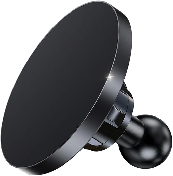 Aluminum Alloy Magnetic Phone Holder for Ram Mounts, 1" (25mm) Ball Mount Base Adapter Compatible with Magsafe iPhone 12-17 Series, Universal for B Size Ball Double Socket Arms