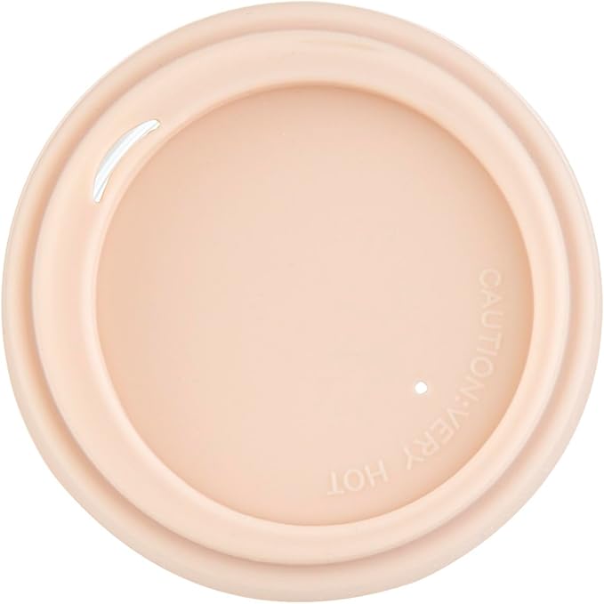 Restaurantware Glass Travel Mug 1 Count 14 Ounce Double Wall Borosilicate Reusable Coffee Cup, Spill-Resistant Tan Silicone Lid, Clear Drinkware Mug for Hot and Cold Beverages