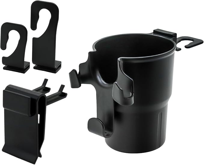 Headrest Back Seat Car Cup Holder, Versatile Road Trips Car Storage Organizer with Hanger for Bottles, Drinks, and Coins, Compatible with Cars, SUV, Trucks 1 Pack