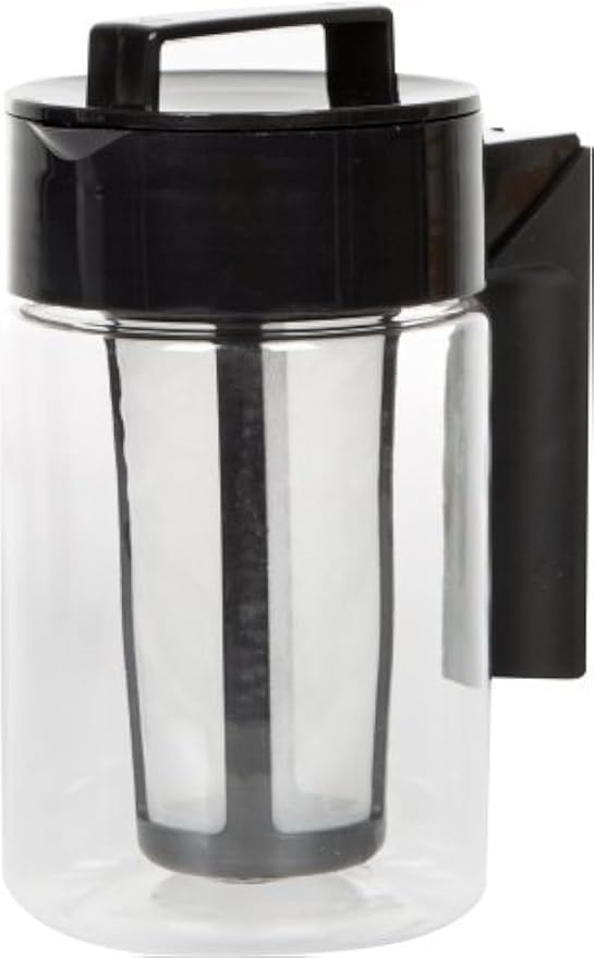 LifeSmart USA Cold Brew Iced Coffee Maker - One Quart - Airtight, Leakproof Lid - Dishwasher Safe - BPA Free - For Use with Coffee Grounds