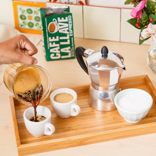 Cafe La Llave Dark Roast Ground Espresso Coffee, 16 oz Bricks (Pack of 3) – Cuban Style, Bold & Rich Flavor, for Espresso, Moka Pot & Drip
