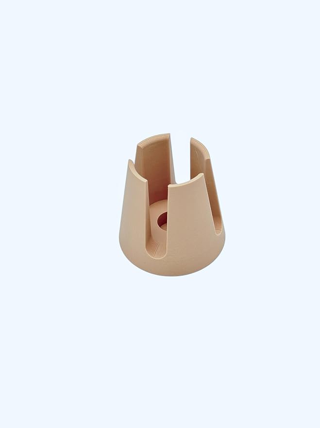 Stovetop Espresso Maker Funnel Stand - Greca Coffee Dosing Holder, Fits 3-Cup & 6-Cup Filter Baskets, Handmade (Matte Late brown)