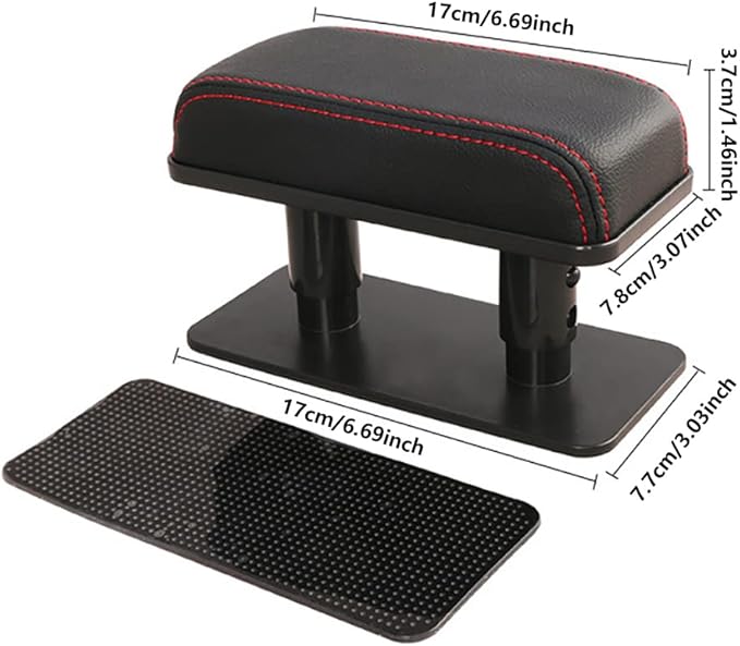 Car Driver Arm Pad Cushion Car Center Console Elbow Cushion Pad Car Door Armrest Rest Pad Adjustable Height Comfort Universal Fit for Most Car, Gray