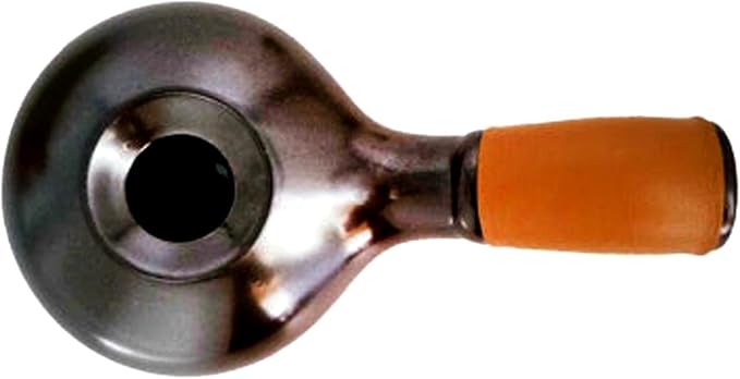 Ceramic Hand Coffee Roaster with Leather Handle – Heat-Resistant, Even Roasting with Waffle Base & Measuring Spoon Included – Perfect for Home Roasting & Precise Coffee Bean Roasting Control