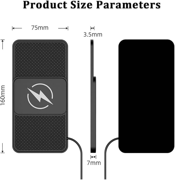 Wireless Car Charger Pad for Kia Sportage NIRO Borrego Seltos Sorento Telluride 2000-2026, Type-C/USB 20W Fast Car Charger Non-Slip Phone Charging Mat for Commutes Home Travel