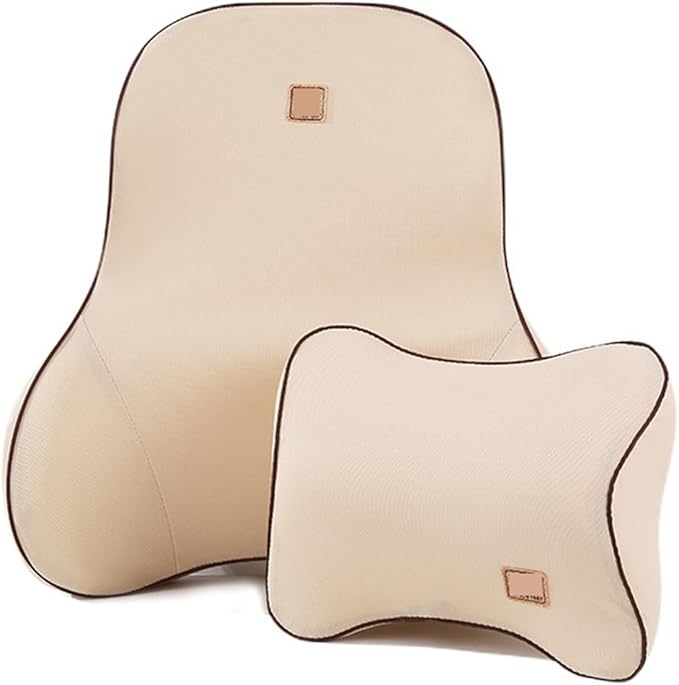 Car Driver Pillow Lumbar Support Back Cushion Fit for Seat Neck Pillow Washable Pillow Cushion(1pcs Black Back)
