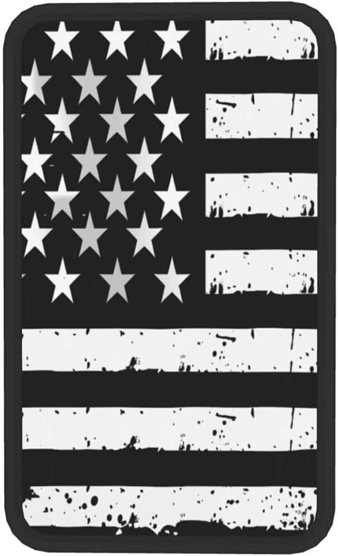 Black American Flag Car Armrest Cushion USA Flags Foam Car Arm Rest Cover Pad Patriot Star Stripe Cars Center Console Armrest Lid Covers
