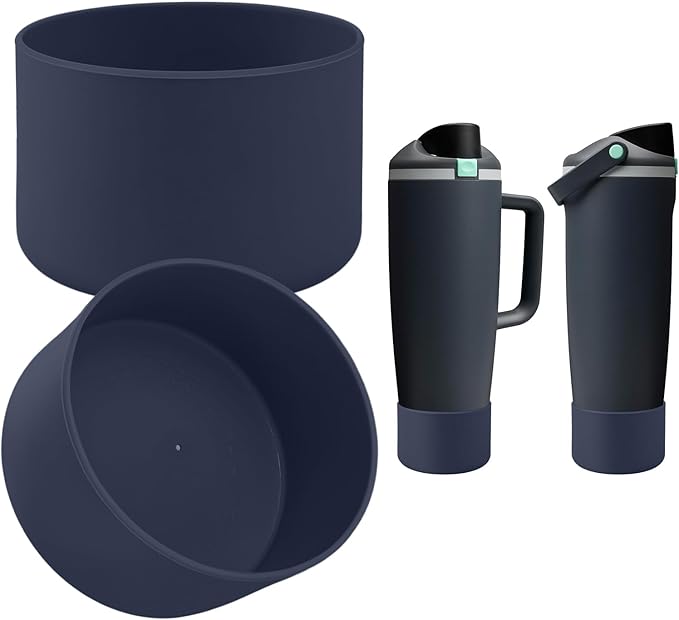 2PCS Silicone Boot Compatible with Owala 30oz & 40oz FreeSip Sway Bottles & Tumblers, Protective Anti-Slip Bottom Cover Sleeve for Freesip Sway Tumbler