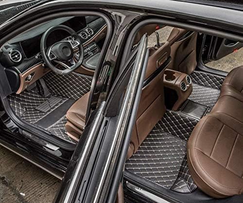Custom Car Floor Mats Custom Logo/Pattern for SUV Van Truck Sedan Coupe Car Mats Full Surrouded Floor Mat All Weather Waterproof and Anti-Slip Protection Car Floor Liners(Red)