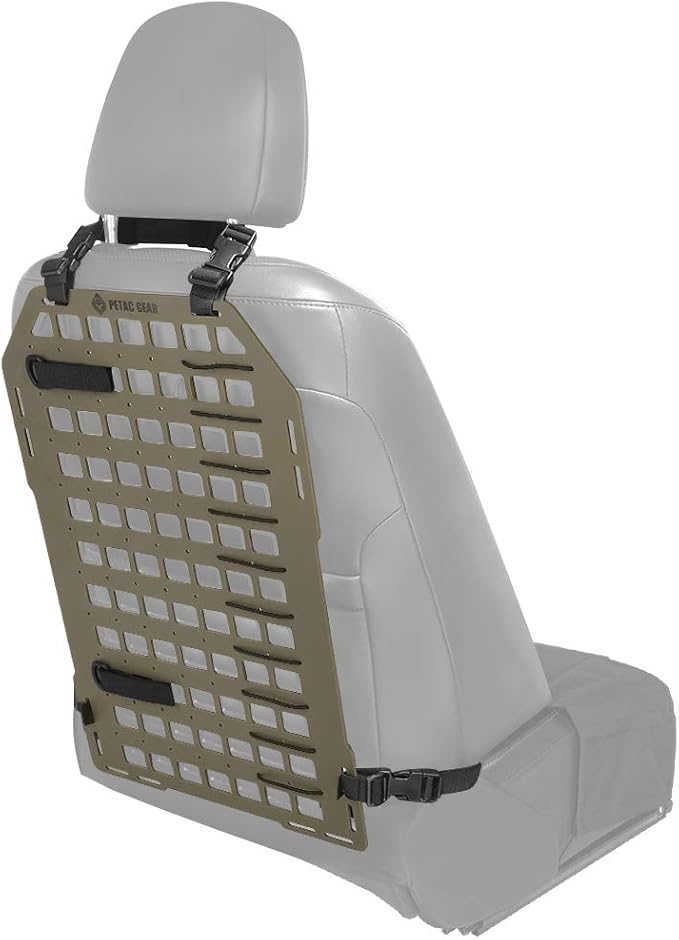 PETAC GEAR Tactical Car Seat Back Organizer | Rigid Molle Panels for Vehicles | Truck Mount Rack Panel for Tactical Gear Accessories. …