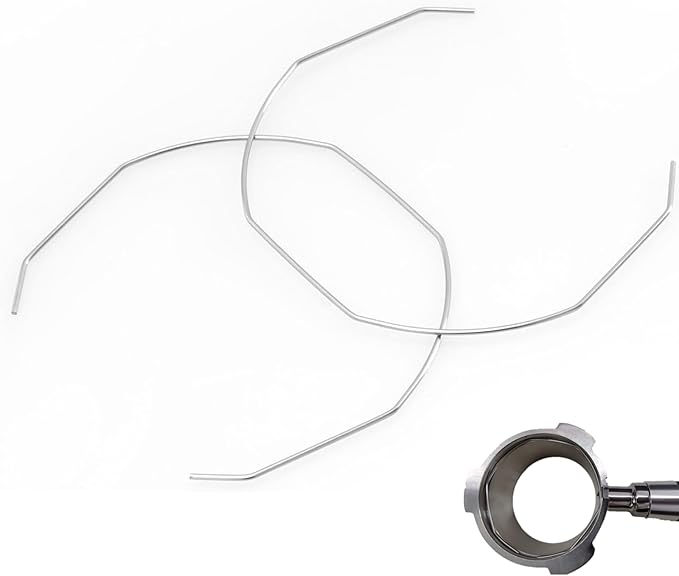 2 Pcs Portafilter Basket Spring Compatible with La Marzocco Portafilter Basket Wire L113 Portafilter Clip Replacement for Securing Insert Basket Expresso Machine Parts Accessories (58mm)